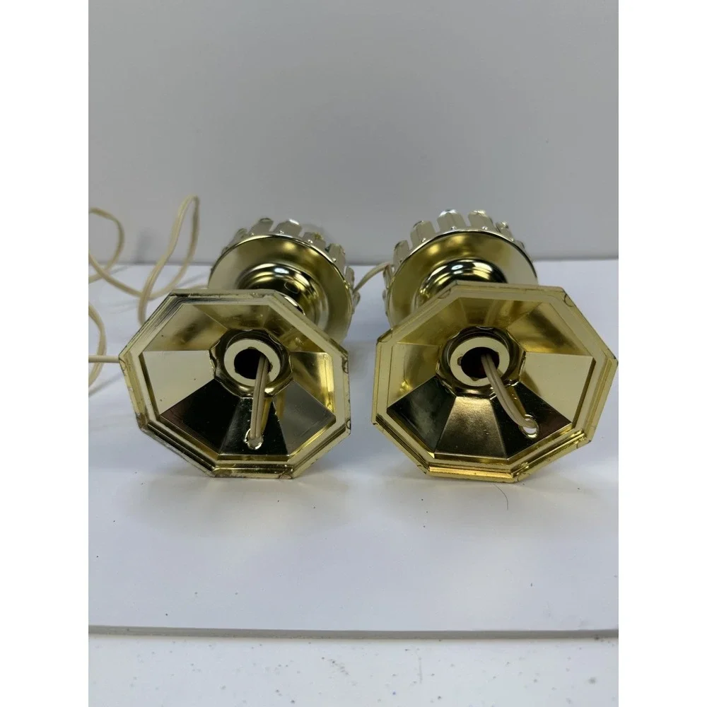 Vintage Pair of Christmas Candle Electric Lights W/Original Flame Bulbs
